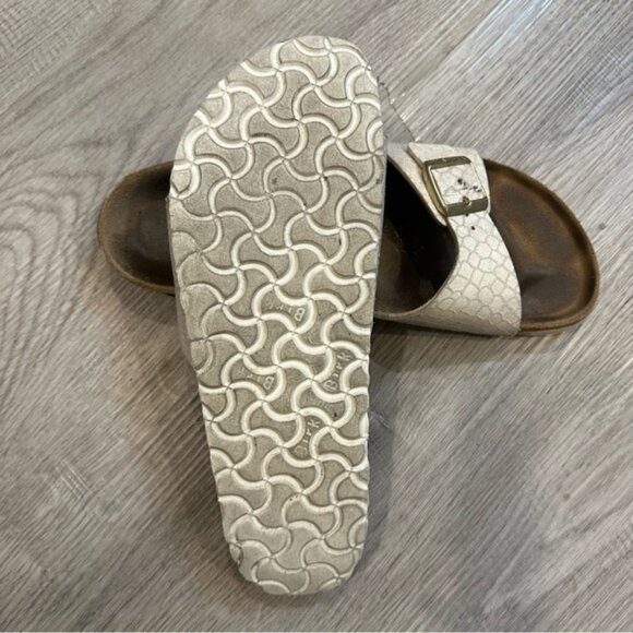BIRKENSTOCK Madrid Birko-Flor Shiny Snake Print Cork Sandals Size 41 - Picture 7 of 7